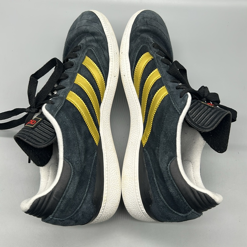 Navy Blue Adidas Busentiz Size 10.5 gold stripe - Picture 5 of 9